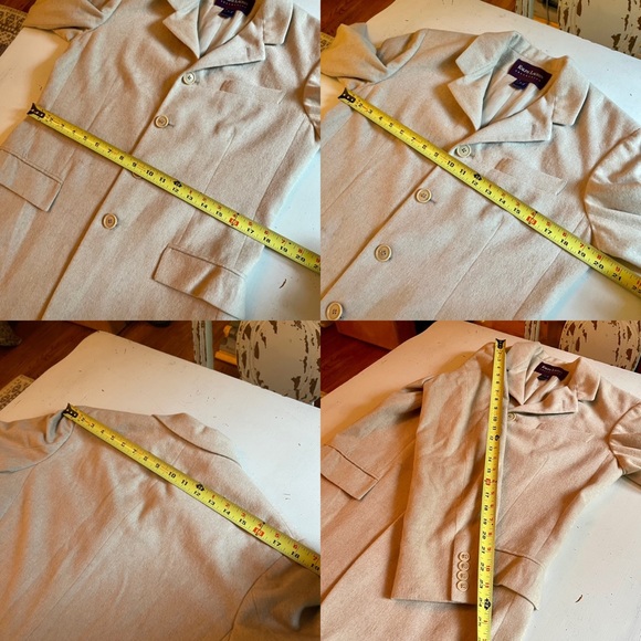 Vintage Ralph Lauren Purple Label Camel Tan Cashmere Four Button Coat Blazer - Picture 13 of 15